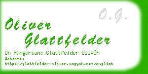 oliver glattfelder business card